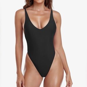RELLECIGA Black Women's One Piece Swimsuit